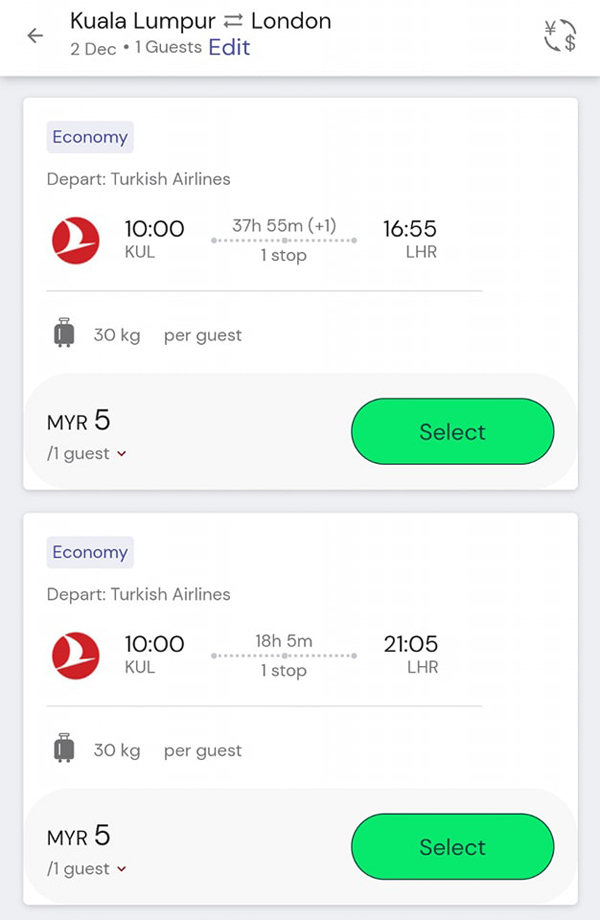 亚航推出5令吉飞伦敦促销机票，网友快手抢购售罄。