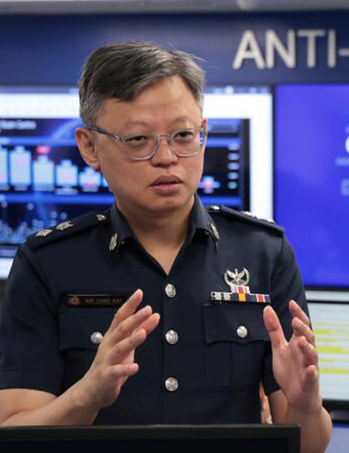 反诈骗指挥处调查组组长许振杰副警监。(联合早报)