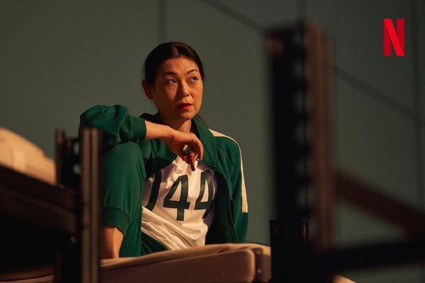 蔡国熙在《鱿鱼游戏2》演出游戏里参赛的“44号仙女”。