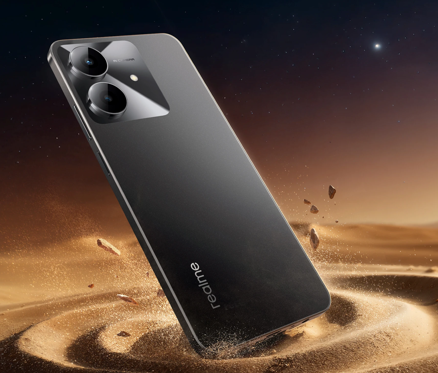 realme Note 60x 手机备有Wilderness Green(绿色) 和 Marble Black(黑色)两种机身配色。