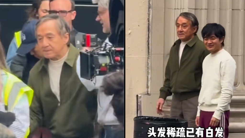 有网友分享自己在街上偶遇成龙。