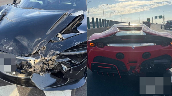两台顶级超跑车祸事故。