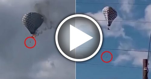 热气球空中燃烧 他助2人逃生 自己丧命