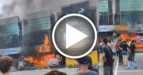 神料店大火 消拯队迅速赶抵 灌救