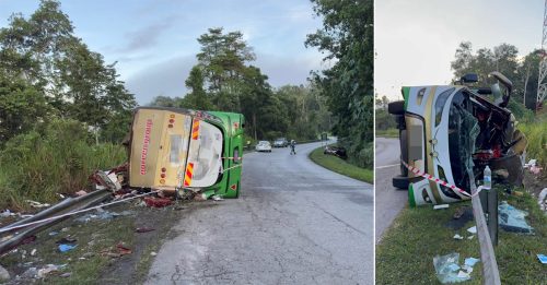 大学生巴士翻覆｜发烧错过返校行程 男大生逃过一劫