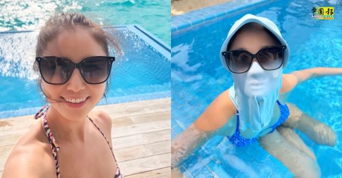 49岁林心如晒比基尼辣照 完全是妖精