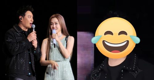 范玮琪唱《不得不爱》破音 潘玮柏表情太真实