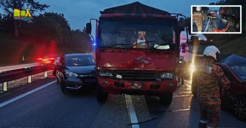 罗厘煞车不及 连撞右车道5车 16人心跳一百！