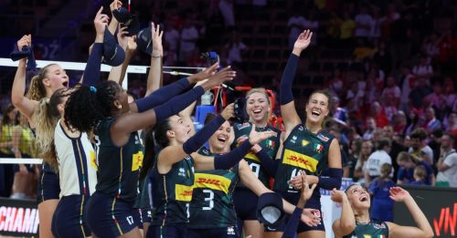 世界女排联赛｜逆转巴西 意大利卫冕冠军