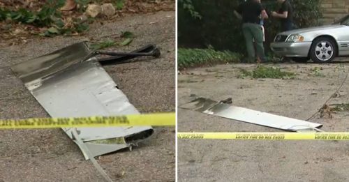 美国波音737客机 襟翼脱落险中民居