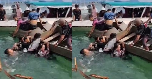 仙本那游客船撞木船 6人坠海 全获救