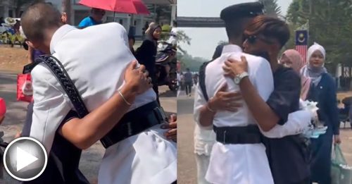 警队结业兄弟重逢 深情一拥惹哭网民