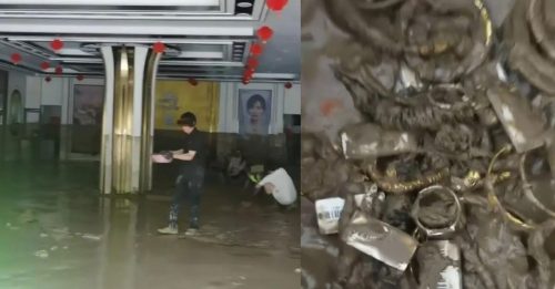 洪水袭金店 588万金饰遭冲走！民众探测仪找“黄金”