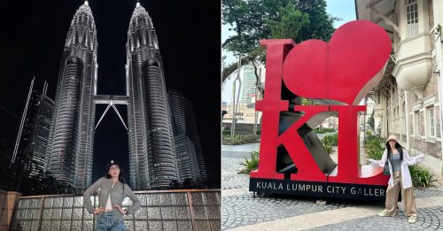 2NE1 Dara打卡KLCC high喊“成功拍到了”