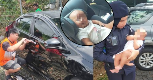 疏忽将婴儿锁车内 警员 锁匠 撬门救人