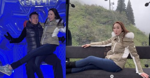 从婚变到蜜恋回春 55岁百亿港姐甜坐老公大腿