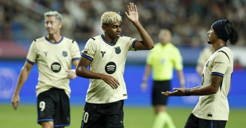 季前热身赛｜亚马尔双响 拉什福德首献助攻　巴塞7比3横扫首尔