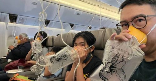 长荣航空飞马尼拉客机 疑客舱失压急返航