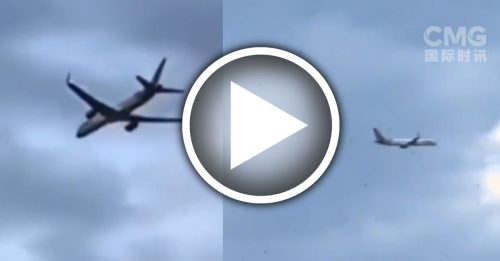 飞德客机 引擎起火 平安降落 无伤亡