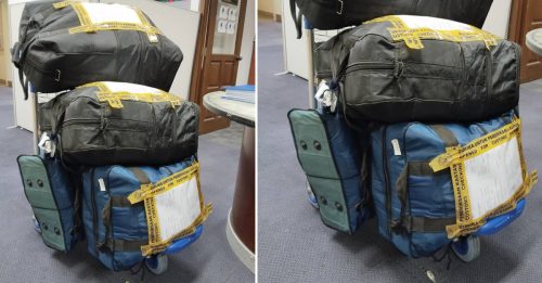 孟籍男拖4行李箱 携逾6万颗药物入境