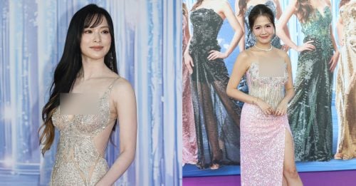 香港小姐2025‧决赛红毯｜冯盈盈狂晒汤碗胸抢FO 梁敏巧高叉裙险走光