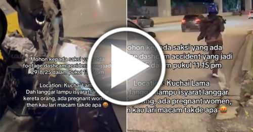 疑闯红灯撞毁车头 骑士弃摩哆拔腿就跑