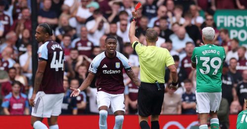 英超｜孔萨遭红卡 维拉0比0战和纽卡斯尔