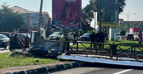 摩哆撞大型广告牌 68岁骑士摔下不治