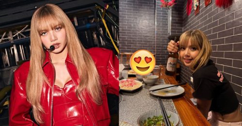 Lisa品尝麻辣火锅 因桌上一饮品惹热议