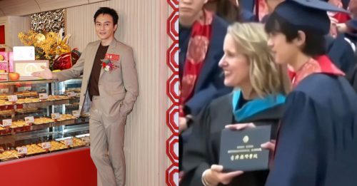 儿子单手接毕业证书惹议 张智霖：观感确实不好