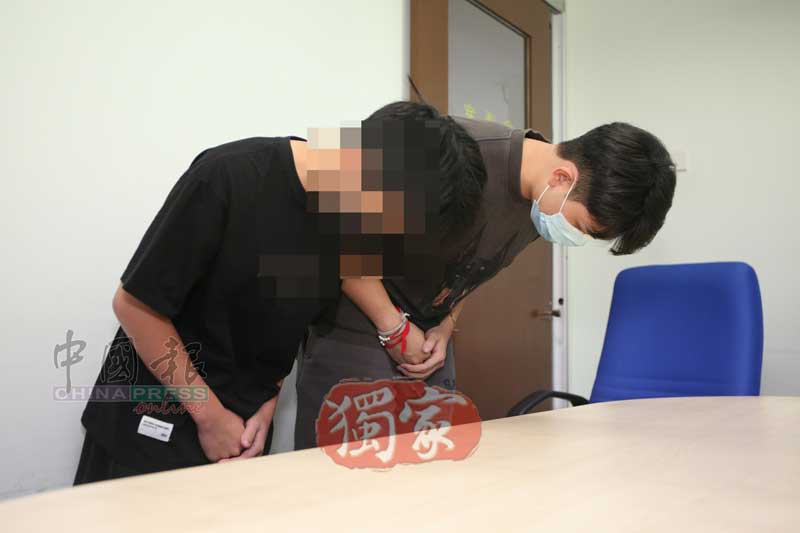 网红Aluk（右起）及罗小弟皆为“鸡骨头施舍流浪汉”深感歉意，并称深深汲取了了教训。