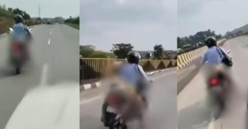 妻子被超速卡车辗毙 伤心夫骑摩哆 载遗体回家