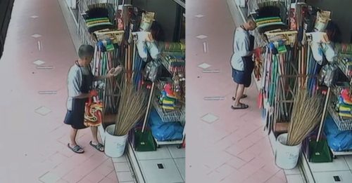 盗窃惯犯再出没 偷刷子被发现 赃物丢走道