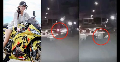 重型摩哆网美钻缝超车 被当场辗毙