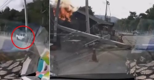 撞1根电杆 断52根 车祸连锁反应酿1死2伤