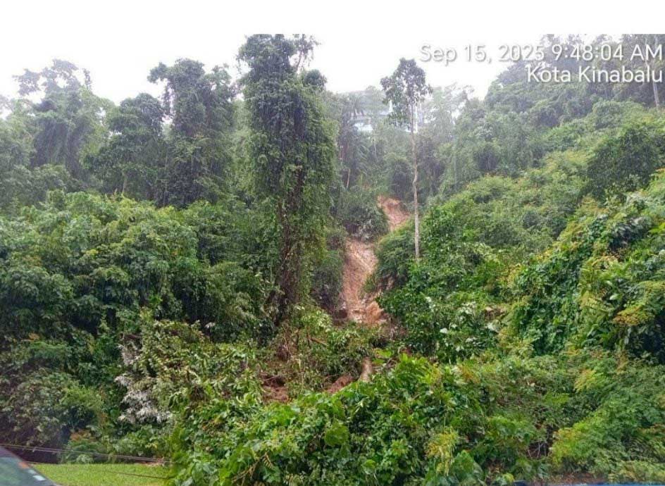 敦法史帝芬路（Jesselton Quay附近）土崩。