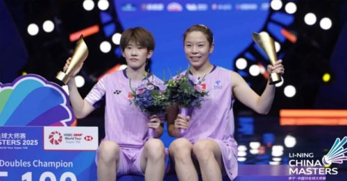 中国羽球大师赛｜2局挫金孔 凡贤连续2站称霸女双