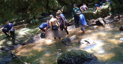 瀑布戏水遇急流 空军溺毙