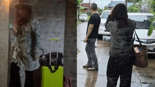 大妈赖着不走。