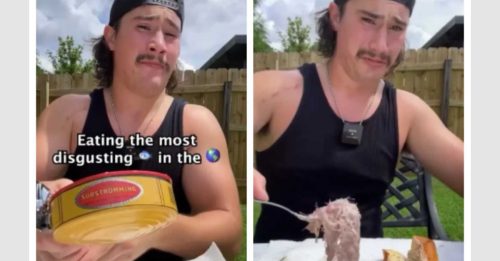 网红挑战吃“地狱罐头” 刷3次牙才摆脱腥臭