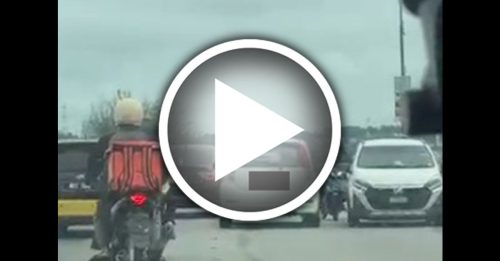 迈薇2车道中穿梭 摩哆迎面擦撞 司机逆行逃离