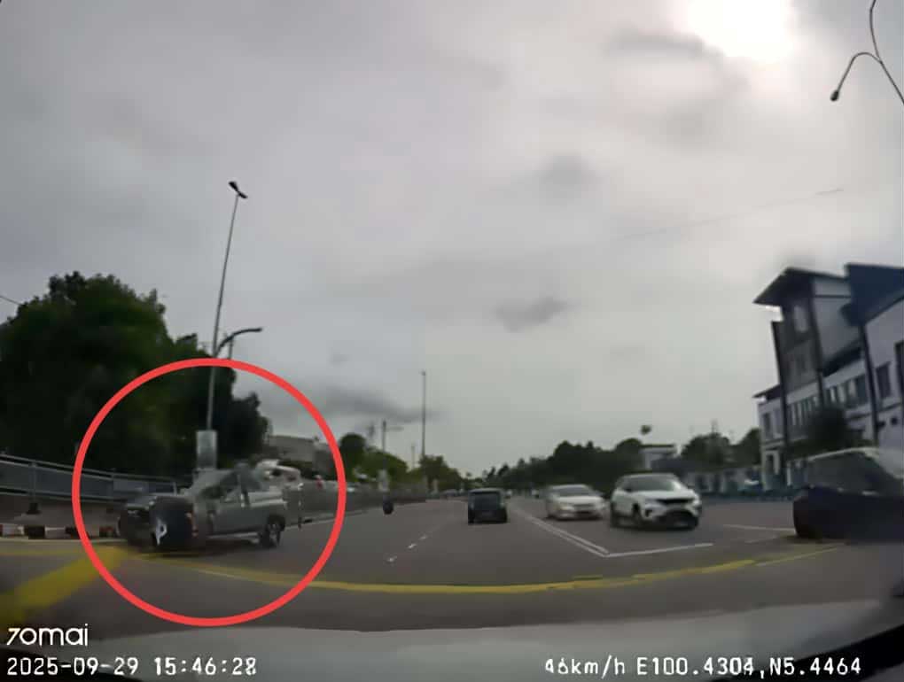 逆行轿车迎面撞上骑士。