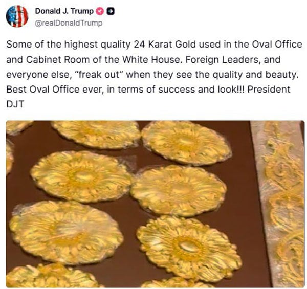 特朗普的帖文。