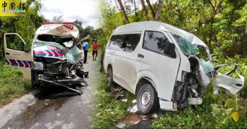 猛撞客货车11重伤 救护车医护员死亡