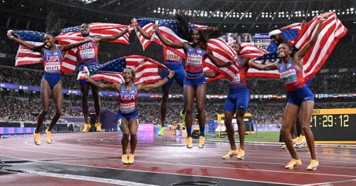 世界田径锦标赛｜男女4X100公尺接力 美国包揽双金