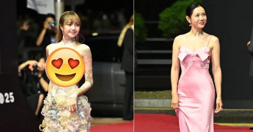 釜山影展30开幕｜Lisa透视战袍惊艳红毯 胸形毕露抢孙艺珍风采