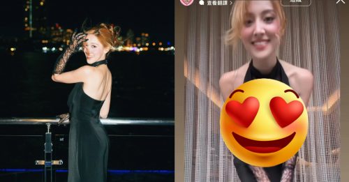 讲解低胸晚装造型 港姐冠军1动作极性感