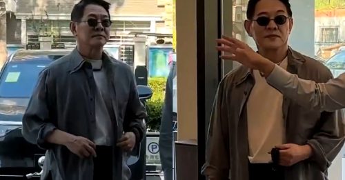 李连杰出院后露面 全身行头逾6千万