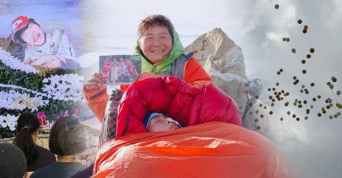 超跑妈妈泪送爱子 满天气球升空