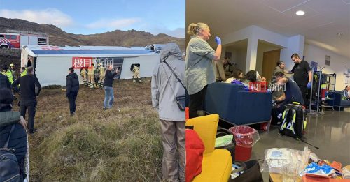 载42人旅巴冰岛侧翻10余伤 车上半数是中国游客